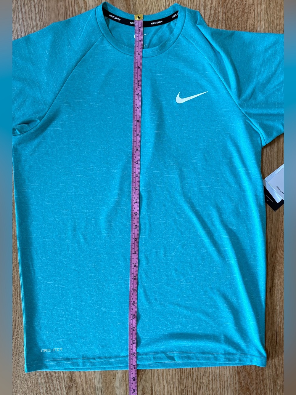 Nike Menβs Teal Heather Dri-FIT Short Sleeve Tee - Picture 5 of 9